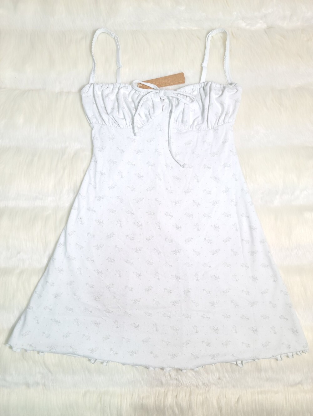 SKIMS Pointelle Mini Dress Pacific Floral Print Women Small NEW